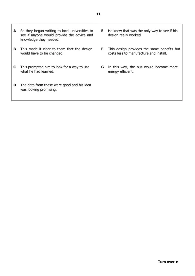B2 First / FCE Reading and Use of English Part 6｜句子選項